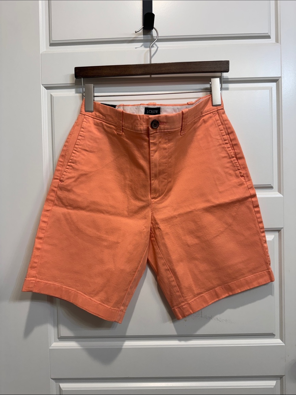 J. Crew Men’s Coral Flat-Front Cotton Chino Shorts